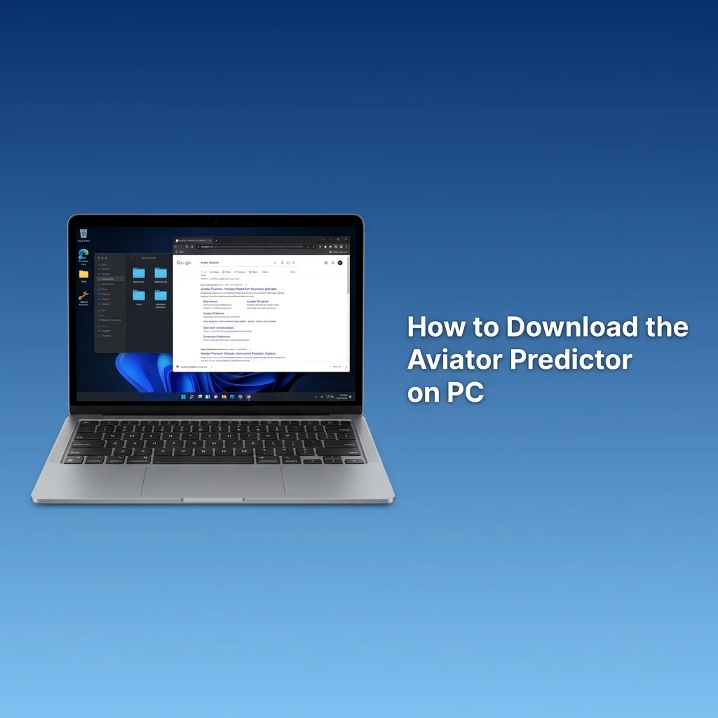 Aviator Predictor PC download steps showing installer setup, antivirus scan, and virtual machine safety tip for Windows users