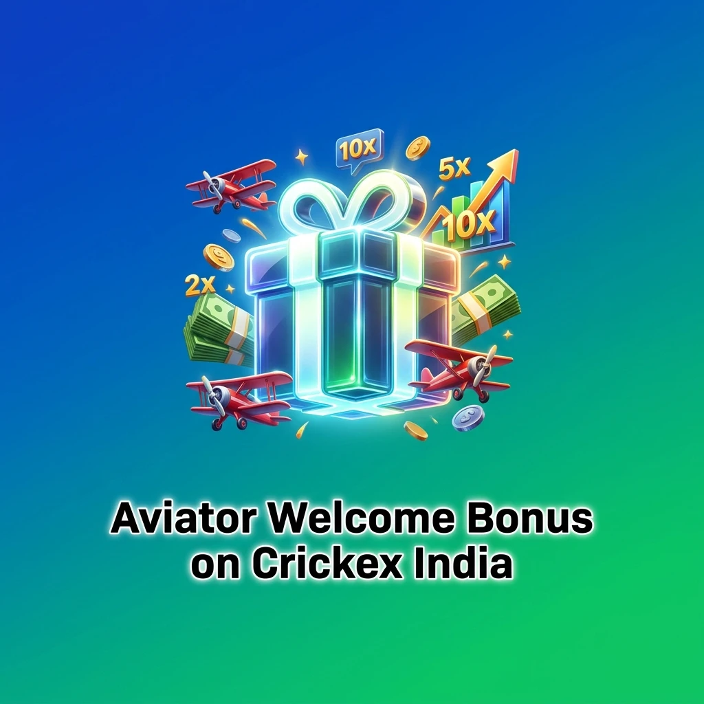 Crickex India Aviator welcome bonus up to 100% on first deposit from INR 500 via app promotions section