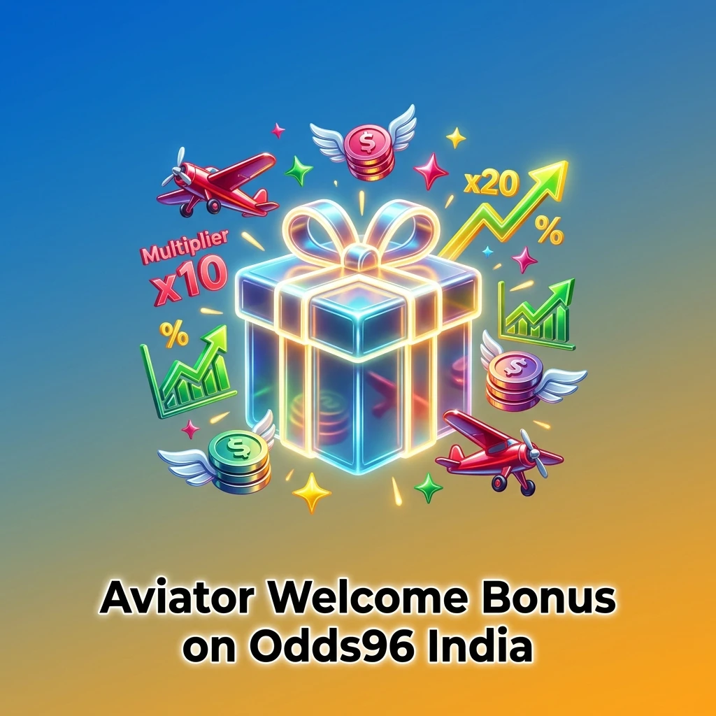 Odds96 India Aviator welcome bonus up to 100% for new players with INR 500 minimum deposit via app
