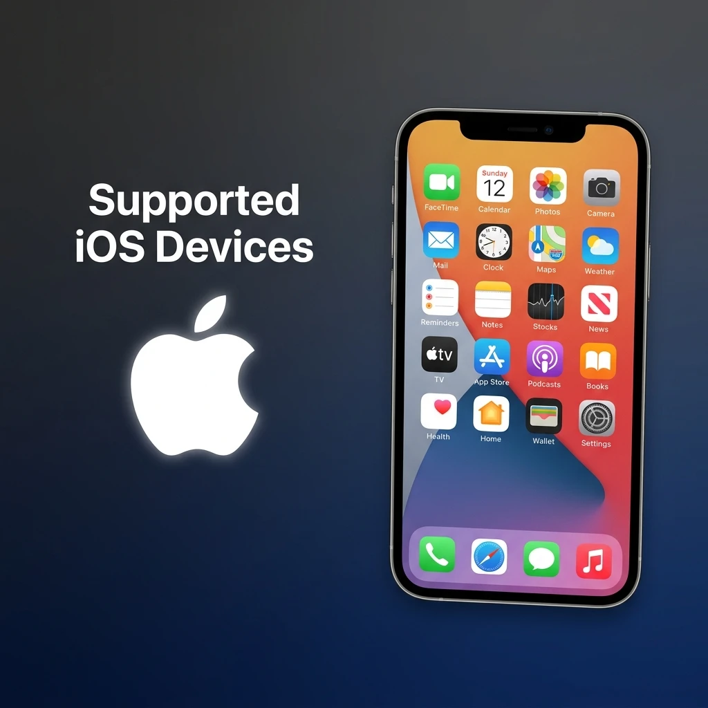 List of supported iOS devices including iPhone SE, iPhone 11 to 15 Pro, iPad 9th gen, and iPad Air 5th gen for Odds96 Aviator