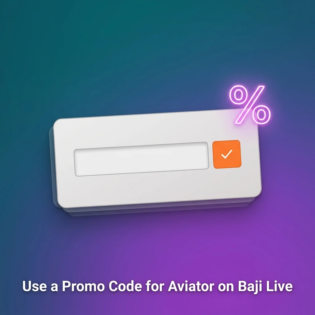 Baji Live promo code BAJI100 entry screen for Aviator game bonus activation during registration or account profile