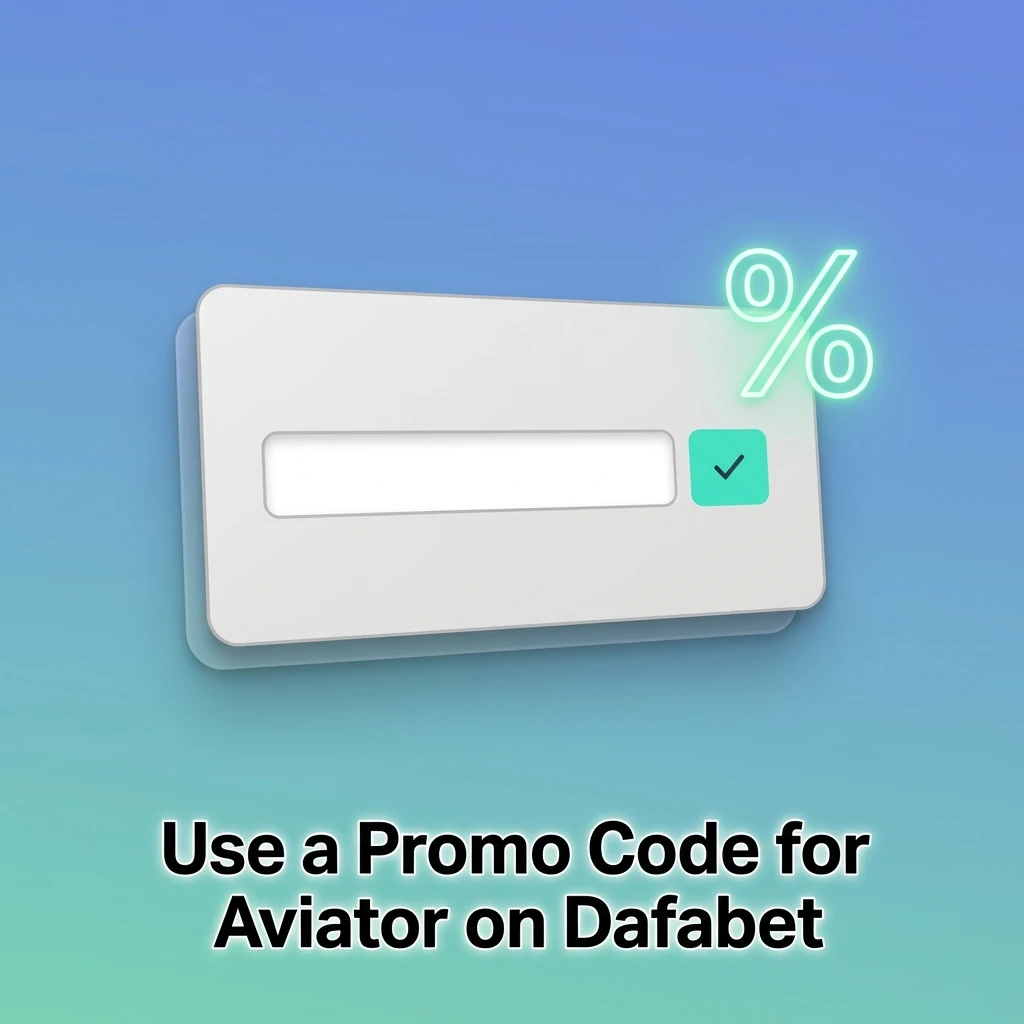 Dafabet promo code entry field for Aviator game bonus activation during registration or in the Promotions section